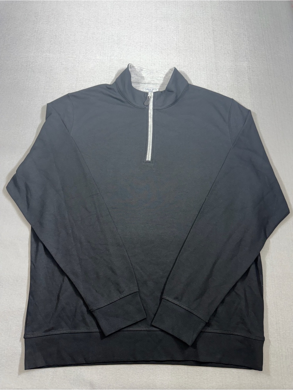 Men’s Collars & Co. Men's XL Gray 1/4 Zip Pullover Sweatshirt